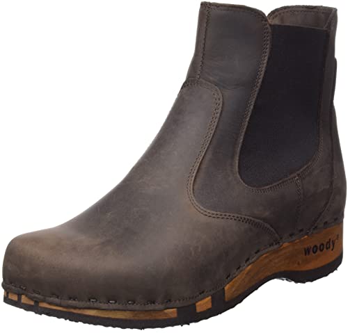 Woody Damen Jutta Stiefelette, Fettleder Caffe, 36 EU von Woody