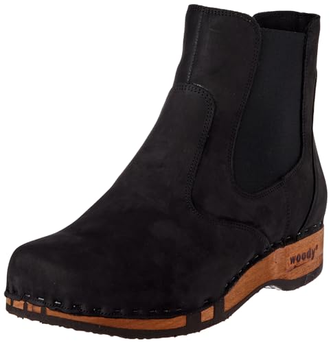 Woody Damen Jutta Stiefelette, Nero, 38 EU von Woody