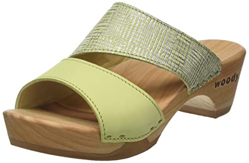 woody Damen Kate Holzschuh, Verde Acido, 39 EU von Woody