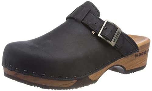 Woody Damen Manu Holzschuh, Schwarz, 39 EU von Woody