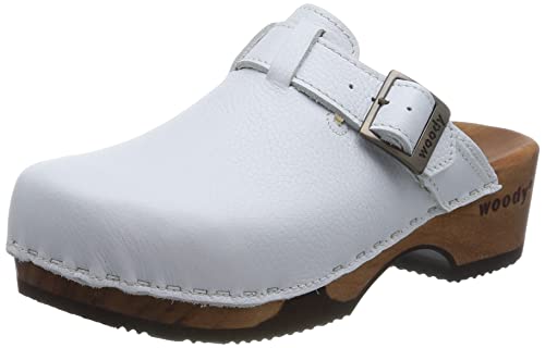 Woody Damen Manu Holzschuh, Weiss, 37 EU von Woody