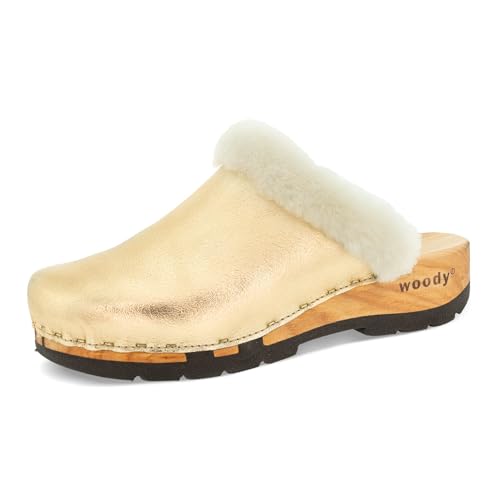 woody Damen Marie Clog, Gold, 41 EU woody Damen Marie Clog, Gold, 41 EU von woody