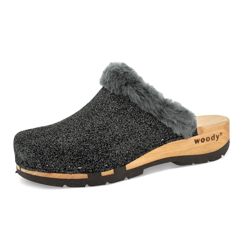 woody Damen Marie Clog, Argento, Numeric_38 EU woody Damen Marie Clog, Argento, Numeric_38 EU von woody