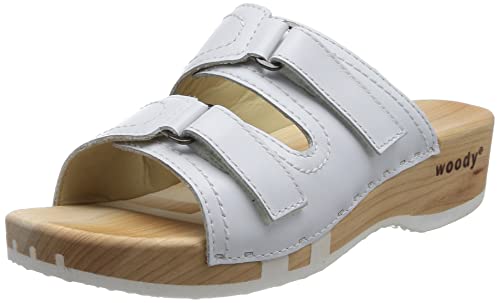 woody Damen Melina Holzschuh, Weiss, 42 EU von woody