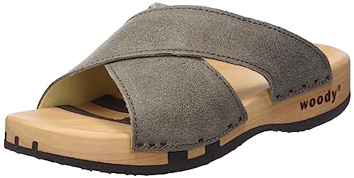 woody Damen Mila Holzschuh, Sand, 40 EU von Woody