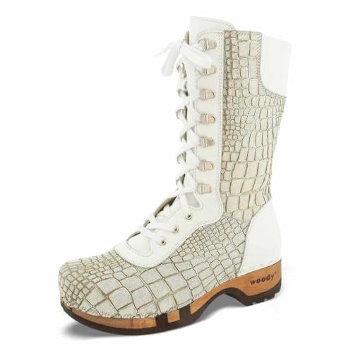 Woody Damen Ramona Halblange Stiefel, Cocco Silver, 37 EU von Woody