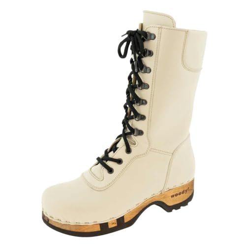 Woody Damen Ramona Halblange Stiefel, Creme, 40 EU von Woody