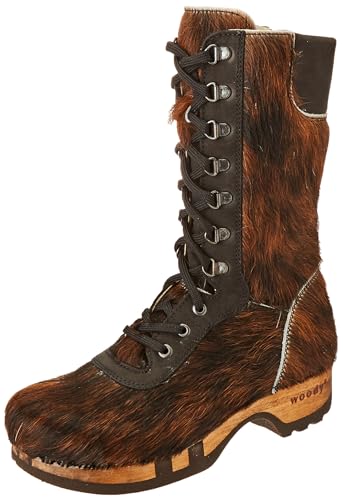 Woody Damen Ramona Halblange Stiefel, Natur Fell, 37 EU von Woody