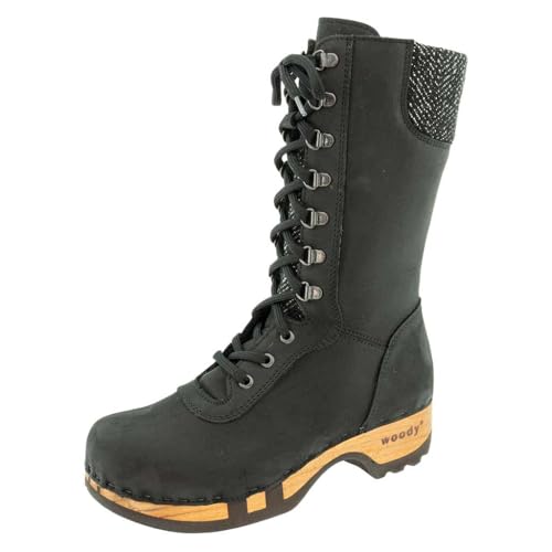 Woody Damen Ramona Halblange Stiefel, Nero, 37 EU von Woody