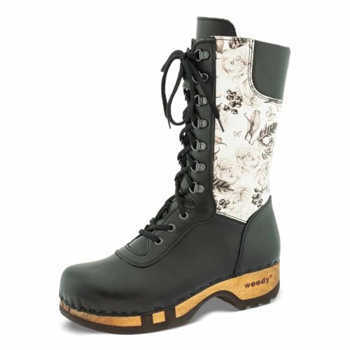 woody Damen Ramona Clog Stiefel, Rose Bianco, 37 EU von woody
