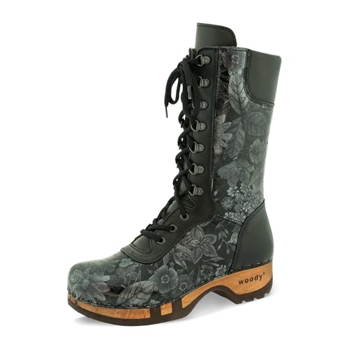 woody Damen Ramona Clog Stiefel, Coraflor Silver, 38 EU woody Damen Ramona Clog Stiefel, Coraflor Silver, 38 EU von woody