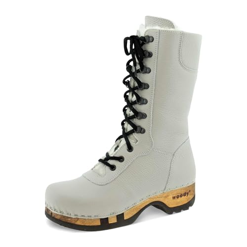 woody Damen Rosanna Clog Stiefel, Grau, 42 EU von woody