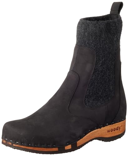 Woody Damen Simone Stiefelette, Nero, 41 EU von Woody