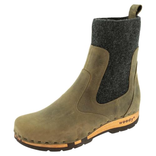 Woody Damen Simone Stiefelette, Olive, 36 EU von Woody