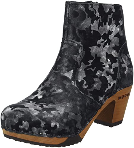 Woody Damen Tanja Stiefelette, Bedruckt antrasit, 36 EU von Woody