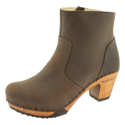 woody Damen Tanja Clog Stiefelette, Caffe, 40 EU von woody