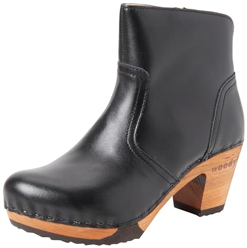 Woody Damen Tanja Stiefelette, Nero, 42 EU von Woody