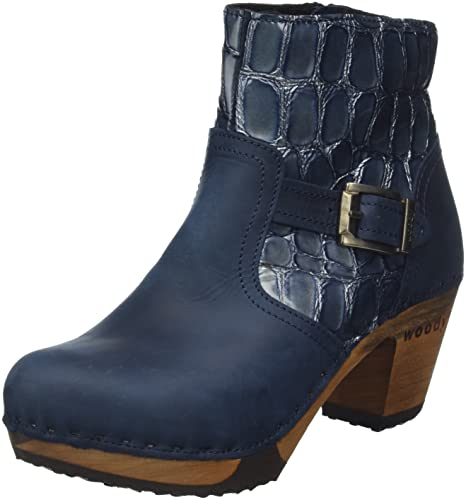 Woody Damen Tina Stiefelette, Fettleder Avion-Blue, 37 EU von Woody