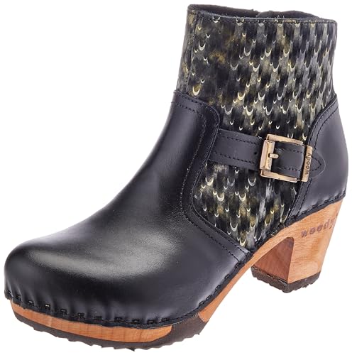 Woody Damen Tina Stiefelette, Nero-altin, 37 EU von Woody