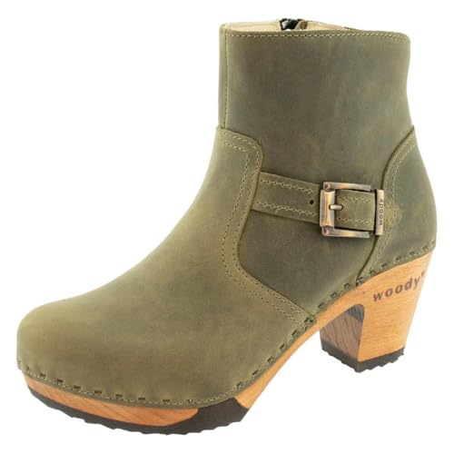 Woody Damen Tina Stiefelette, Olive, 36 EU von Woody