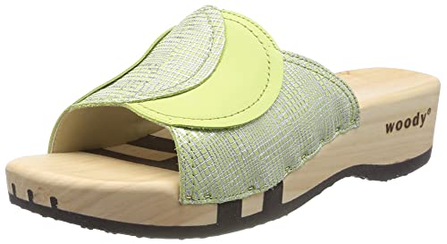 woody Damen Vanessa Holzschuh, Verde Acido, 38 EU von Woody