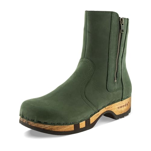 woody Damen Veronika Clog Stiefelette, Forest, 41 EU woody Damen Veronika Clog Stiefelette, Forest, 41 EU von woody