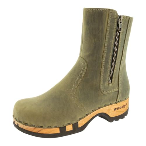 Woody Damen Veronika Stiefelette, Olive, 38 EU von Woody