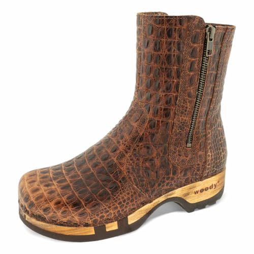 Woody Damen Veronika Stiefelette, Tabacco Kroko, 37 EU von Woody