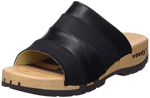 woody Damen Yvonne Holzschuh, Nero-schwarz, 38 EU von Woody