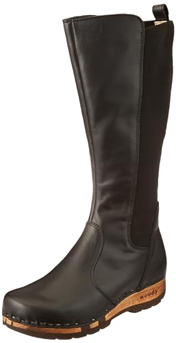 Woody Damen Zoey Halblange Stiefel, Nero, 36 EU von Woody