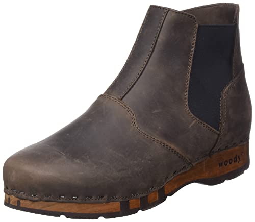 Woody Herren Louis Stiefelette, Fettleder Caffe, 40 EU von Woody