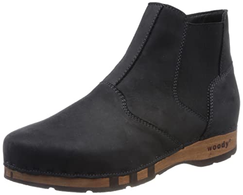 Woody Herren Louis Stiefelette, geöltes Leder Nero, 40 EU von Woody