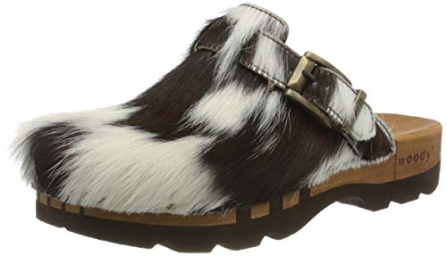 Woody Herren Lukas Fell Clogs, Mehrfarbig (Natur) von woody
