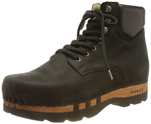 Woody Herren Moritz Stiefelette, geöltes Leder Nero, 40 EU von Woody