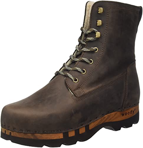 Woody Herren Pascal Halblange Stiefel, Fettleder Caffe, 44 EU von Woody