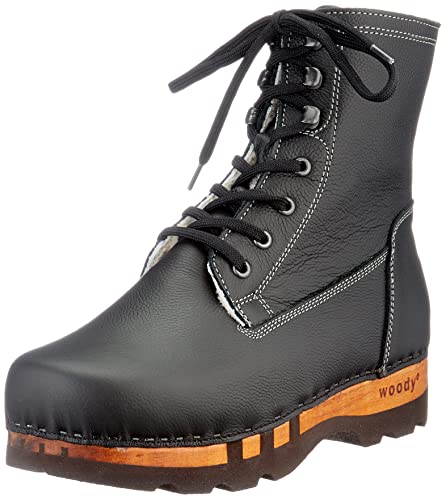 Woody Herren Pascal Halblange Stiefel, Glattleder geprägt Nero, 41 EU von Woody