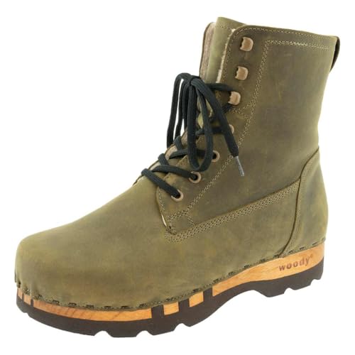 Woody Herren Pascal Halblange Stiefel, Olive, 44 EU von Woody