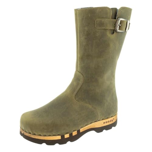 Woody Herren Sandro Halblange Stiefel, Olive, 40 EU von Woody