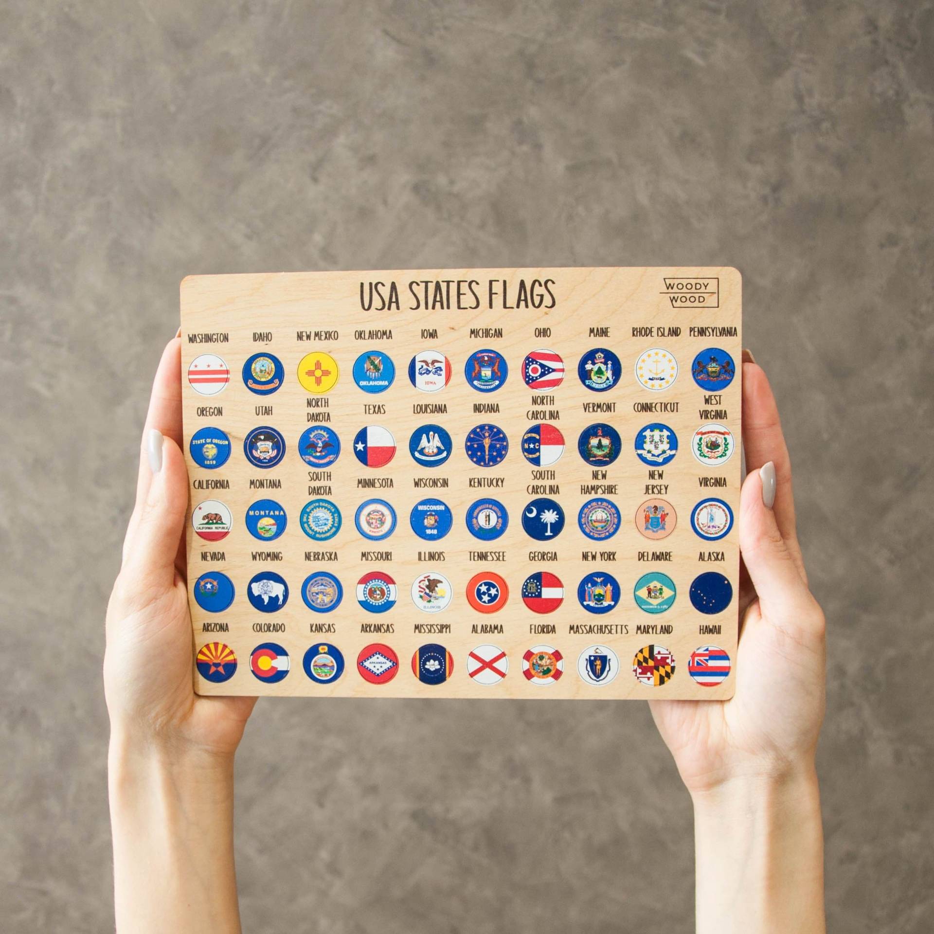 Usa Bundesstaat Flaggen Pins Usa Bundesstaat Flaggen Pins von WoodyWoodUA