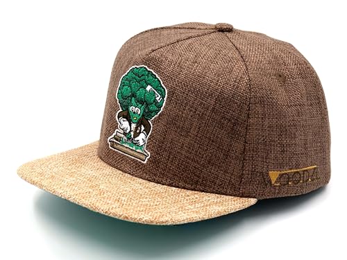 Woodzl Bro Coly Snapback: reines Hanffaser-Cap mit dreifacher Bestickung und bedrucktem Brokkoli Underbrim. Woodzl Bro Coly Snapback: reines Hanffaser-Cap mit dreifacher Bestickung und bedrucktem Brokkoli Underbrim. von Woodzl