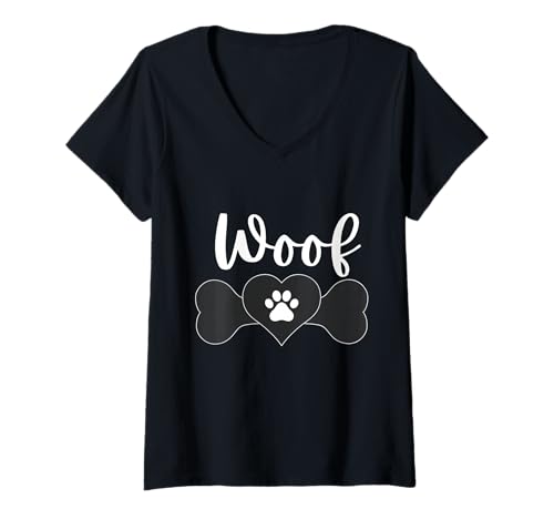 Damen Woof Lustiges Unisex-Design für Männer und Frauen T-Shirt T-Shirt mit V-Ausschnitt Damen Woof Lustiges Unisex-Design für Männer und Frauen T-Shirt T-Shirt mit V-Ausschnitt von Woof Funny Unisex Design For Men Women Tee