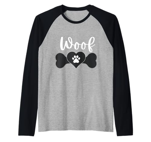 Woof Lustiges Unisex-Design für Männer und Frauen T-Shirt Raglan Woof Lustiges Unisex-Design für Männer und Frauen T-Shirt Raglan von Woof Funny Unisex Design For Men Women Tee