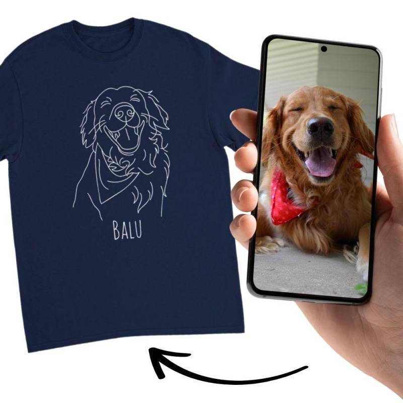 Personalisiertes Hunde T-Shirt - Katzen-Shirt Name Geschenk Für Dog Mom Hundebesitzer & Hundemama Individuelles Hundeporträt Personalisiertes Hunde T-Shirt - Katzen-Shirt Name Geschenk Für Dog Mom Hundebesitzer & Hundemama Individuelles Hundeporträt von WoofWardrobeDE