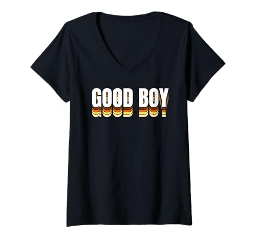 Damen Good Boy Retro Bär Pride Lustiges Gay Vintage Design T-Shirt mit V-Ausschnitt Damen Good Boy Retro Bär Pride Lustiges Gay Vintage Design T-Shirt mit V-Ausschnitt von WoofyBriefs