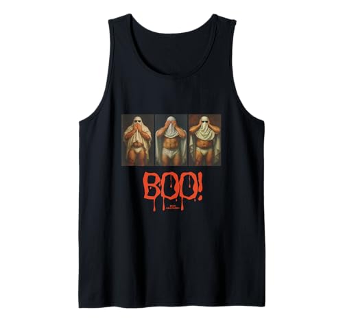 Herren Lustiger Schwuler Bär Geist Halloween Boo Gruseliger Beefcake Slip Tank Top von WoofyBriefs