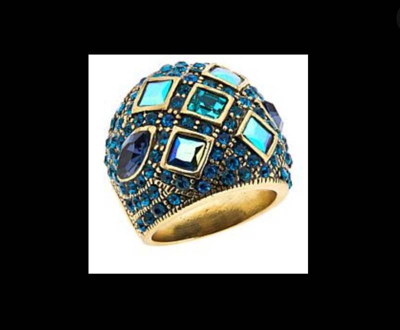 Heidi Daus Artful Treasure Multi-Color Crystal Ring Größe 9 Blue Multi von WoohooDesignerFinds