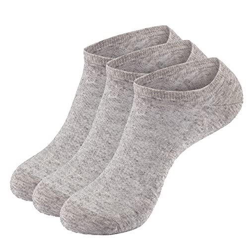 Wool Rockers Merino-Sneaker-Socken, Füßlinge im 3er Pack, für Damen & Herren, für Freizeit & Alltag ideal, atmungsaktive Merino-Sport-Socken (grau, 43-47) von Wool Rockers