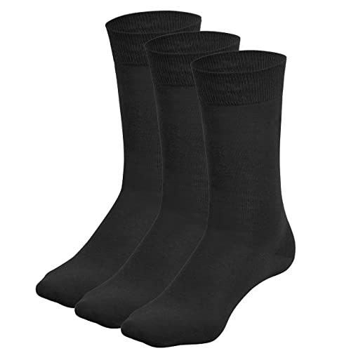 Wool Rockers Merino-Socken, 3er Pack, für Damen & Herren, für Freizeit & Alltag ideal, angenehmes Tragegfühl (schwarz, 35-38) von Wool Rockers