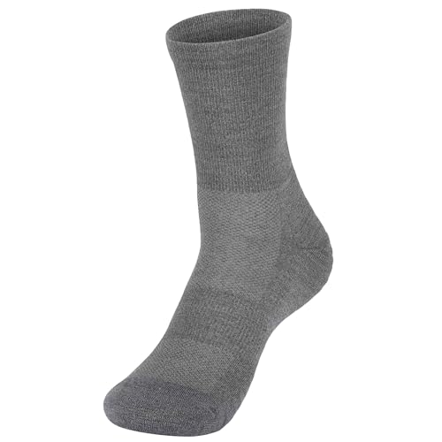Wool Rockers Merino-Wander-Socken, 72% Merinowolle, für Damen & Herren, Outdoor und im Alltag, optimal gepolstert und atmungsaktiv (grau, 43-47) von Wool Rockers