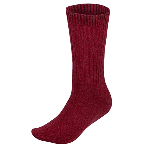 Wool Rockers Merino-Winter-Socken Premium, 70% Merinowolle, für Damen & Herren, Outdoor und im Alltag, weich, mitteldick und atmungsaktiv (rot, 35-38) von Wool Rockers